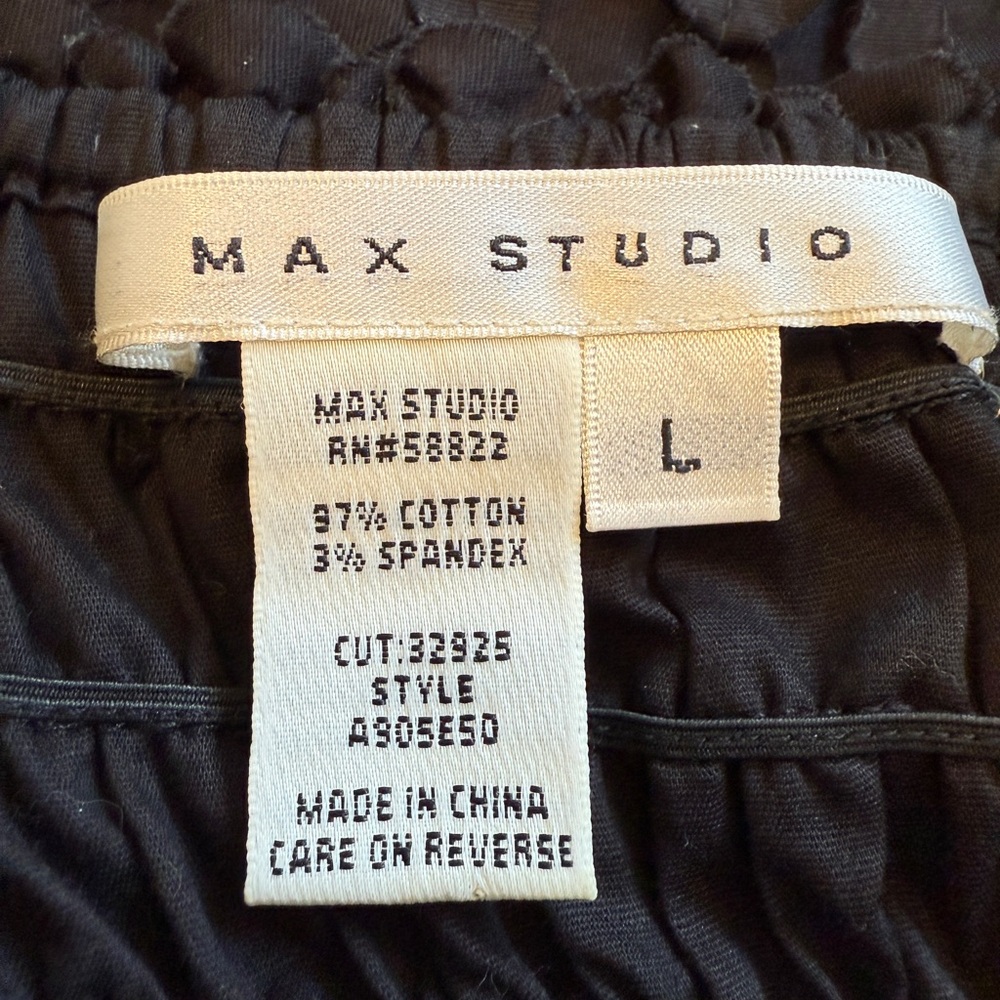 Max Studio Black Textured Midi Dress - Picture 10 of 11